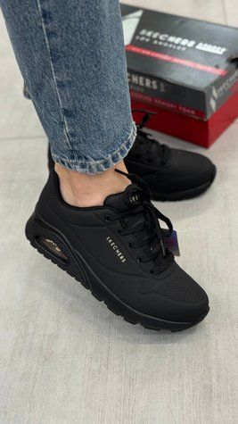 Кросівки Skechers UNO Stand On Air Black 73690/BBK фото
